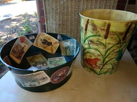 2 tin items and 2 retro canisters .. the lot for the $10