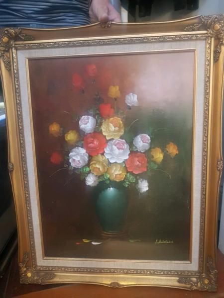 Beautiful signed Painting of Roses