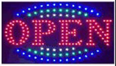 OPEN sign 55cm x 35cm flashing LED sign brand new