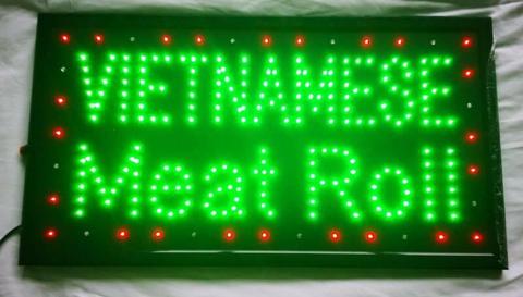 VIETNAMESE MEAT ROLL sign LED flashing sign brand new