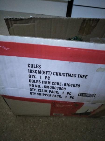 Free Coles Xmas Tree 183cm