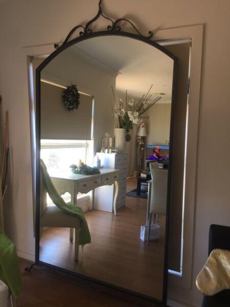 Large wrought iron mirror over 8 foot high