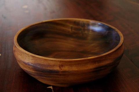 Cypress pine turned bowl...with carved relief feet