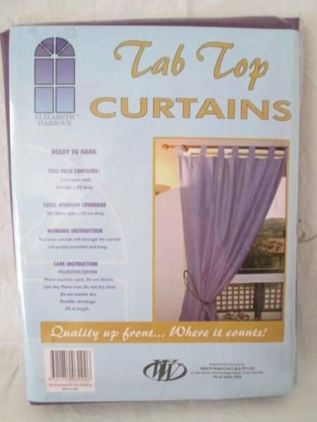 Purple Sheer Tab Top Curtains