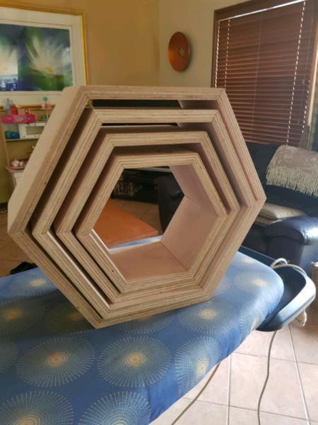 Set of handmade hexagons
