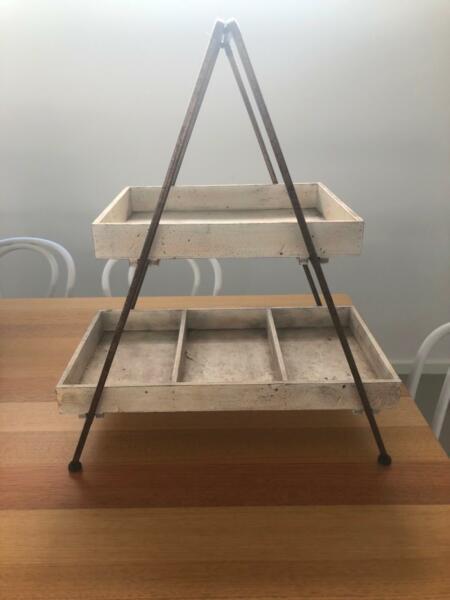 Wooden display stand rustic centre piece