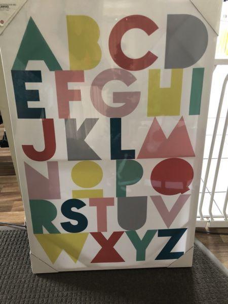 Alphabet canvas picture