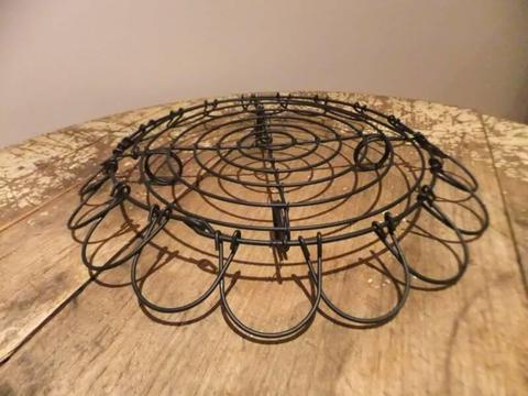 French Provincial / Shabby Chic black wire cake stand