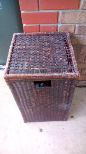 Vintage wooden laundry basket