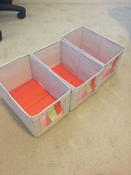 3 ikea storage boxes/baskets NEW