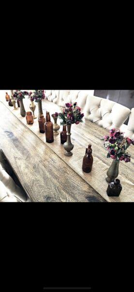 Vintage hessian table runners x 4 rustic shabby wedding centerpieces