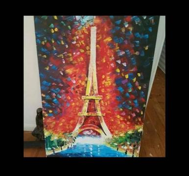 Vibrant Canvas Hand Painting