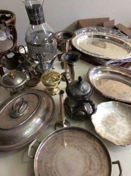 Antique/Vintage Silverplate Bundle - Some ideal for crafting