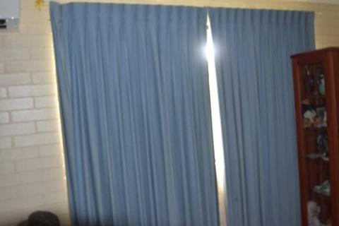 TRIPLE PLEATED blockout CURTAINS for SHED