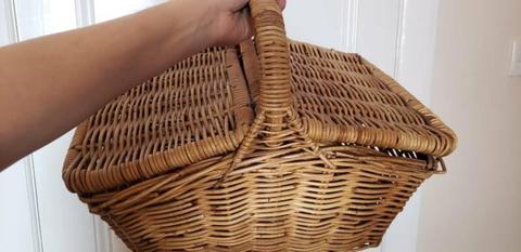 Cane family picnic basket