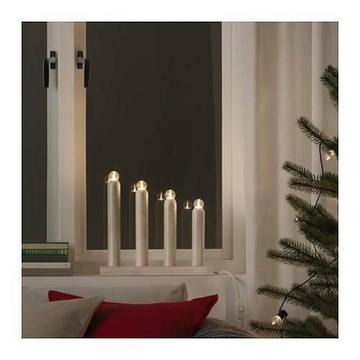 KEA Strala LED 4 armed candelabra light-WHITE/BLACk ( brand new)