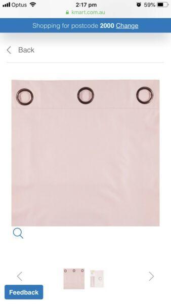 Pink eyelet block out curtains 2 pairs