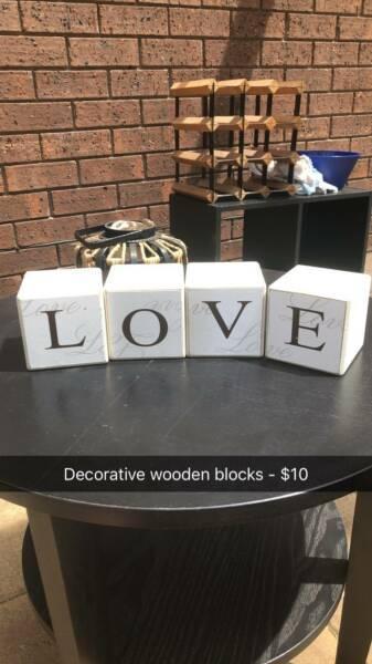 Decorative LOVE cubes