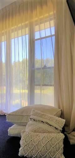 NATURAL COLOUR SHEER CURTAINS - perfect condition