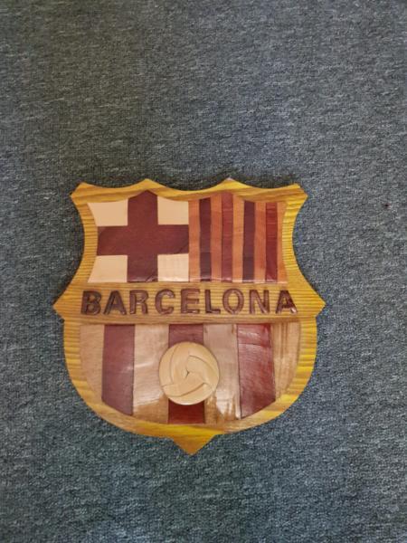 FC Barcelona wooden sign