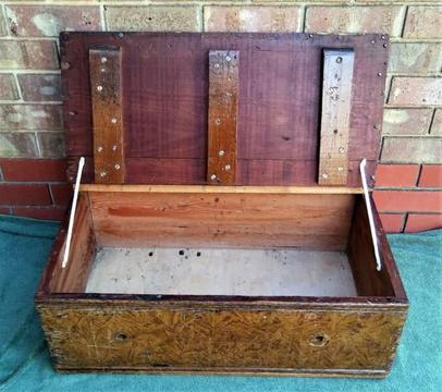 Vintage Rustic Wooden Storage Box