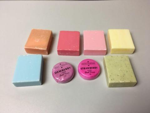 Lot of soaps for bathroom display