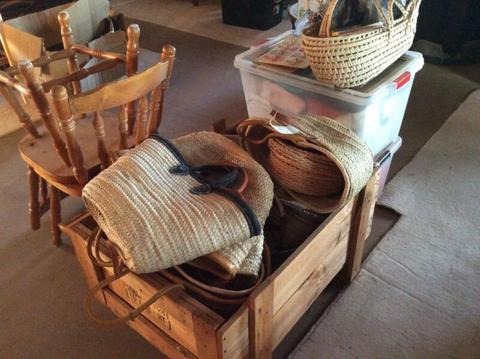 Cane basket bags brand new (ex shop stock) retail $60