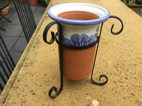 Terracotta wine cooler with glazing