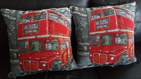 Cushions 2x London Bus