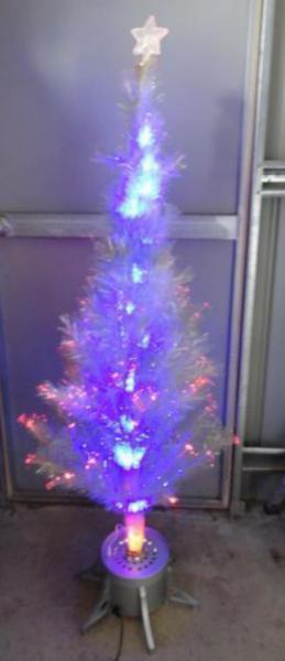 Christmas tree 150cm fiber optic white tree with blue led