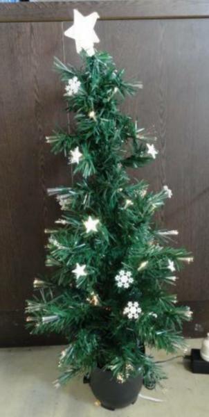 Christmas tree 80cm fibre optic tree with stars and snowflakes