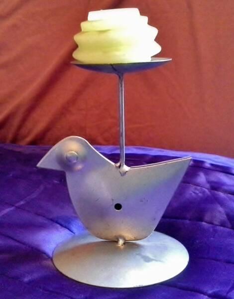 Aluminium Bird Candle Holder Ornament Decoration