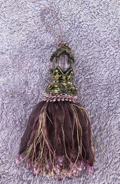 Fancy Medieval Gothic Tassel, Jewel, Burgundy, Purple, Gold And Pink