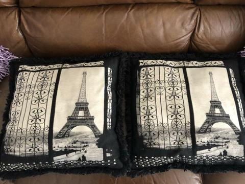 Paris theme cushions