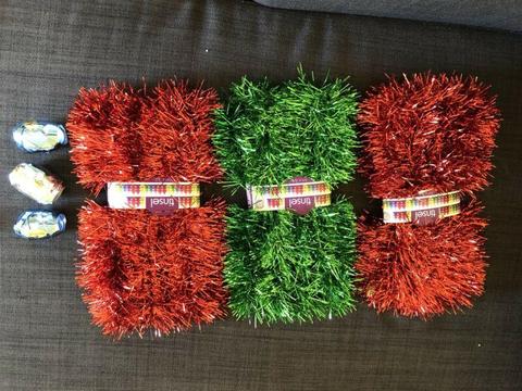 Christmas decorations tinsel 3 pack (6m*3 ply) $3