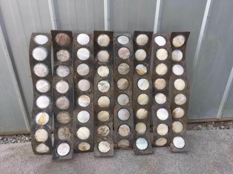 Tin Wall art/ sculpture - Indoor or Outdoor Large Mother of Pearl