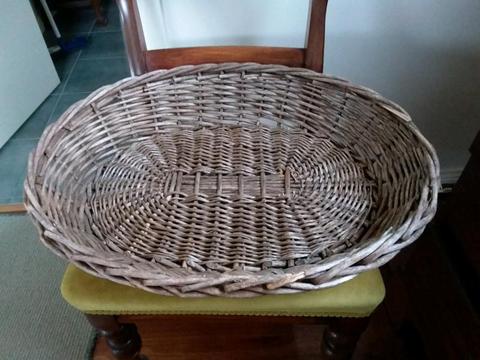 flat wicker basket