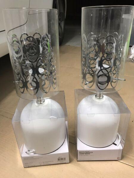 2 new bedside lamps - both for $30