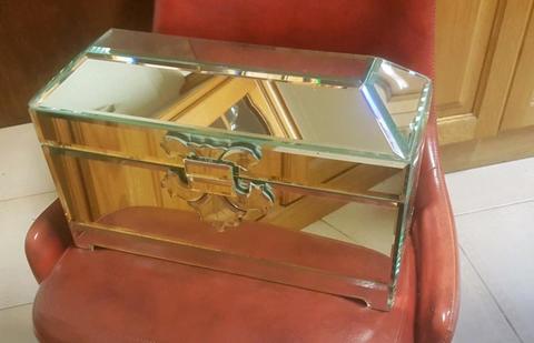 Murano Mirrored Casket Keepsake Jewellery box