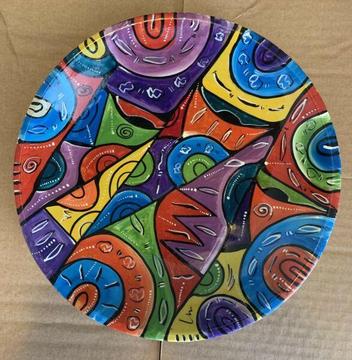 Hand Painted colourful stone bowl