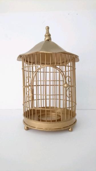 Gold Birdcage - Home Decor / Set Design Prop