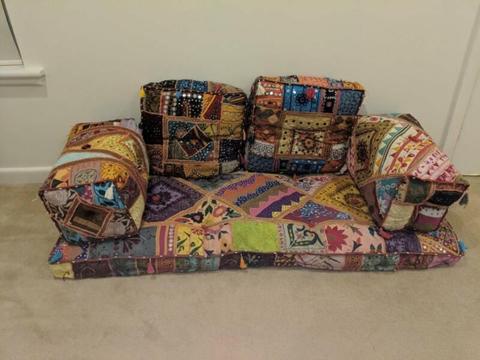 Indian Floor Seating Cushions for $100