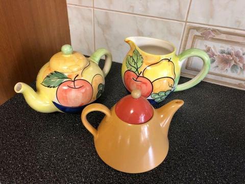 Fruit ceramic tea pot