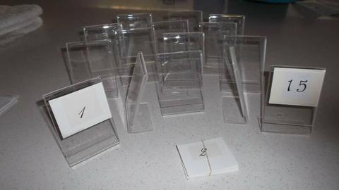 15 Table number holders