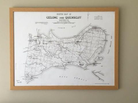 Map print of Geelong area
