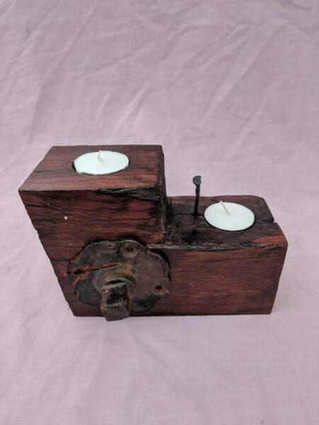 Redgum Timber Tealight Candle Holder
