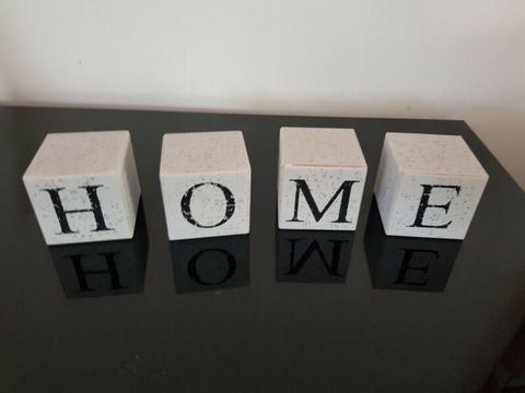 Decorative HOME sign blocks