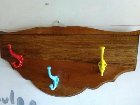 Hat rack coat rack upcycled timber