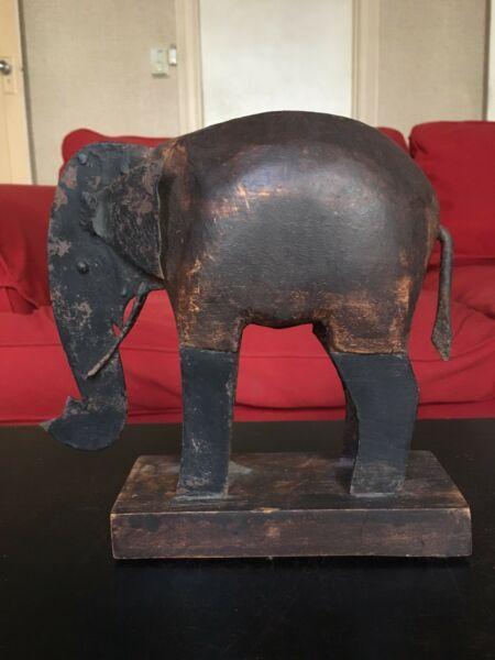 Cast-iron elephant statues