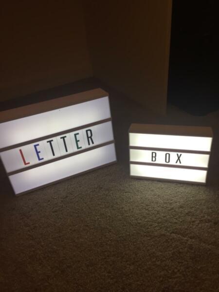 Typo Letter Light Boxes (1 x Large, 1 x Small)